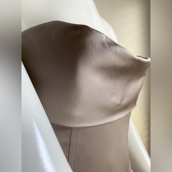 $348‼️BCBGMaxAzria Satin Ruffle Tulle Tiered Layered Sleeveless Dress Corset Sz4 - Picture 9 of 14